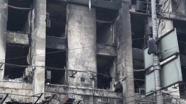 Kiev, Ukrayna Ticaret Birliği'nin bina yandı