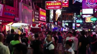 kırmızı ışık bölgesi ile birçok restoranlar, barlar, genelevler 's Street yürüyüş