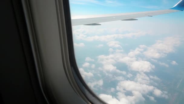 Tampilan dari jendela pesawat — Stok Video