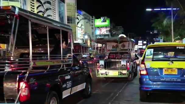 Trafik Pattaya — Stok video
