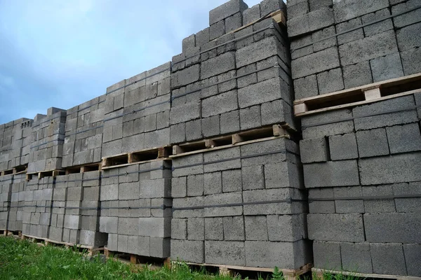 Grey Slag Stones Stacks Construction Supermarket — Stock Photo, Image