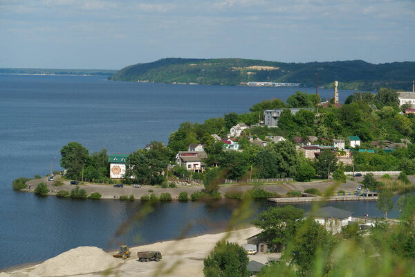 Dnieper river near Trypillia - historical village in the Obukhiv Raion or district of the Kyiv Oblast in central Ukraine, Trypillian culture