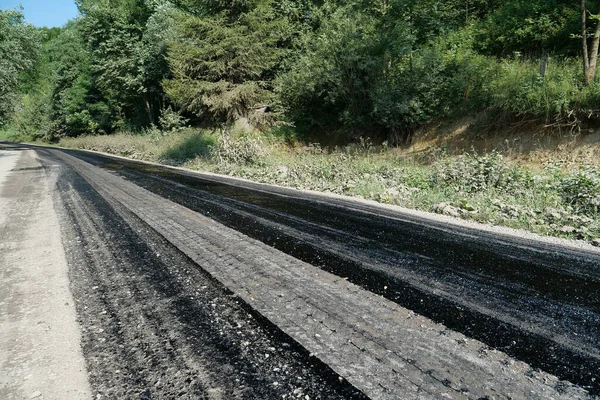 Onvoltooide Snelweg Het Bos Het Karpaten Gebergte Oekraïne — Stockfoto