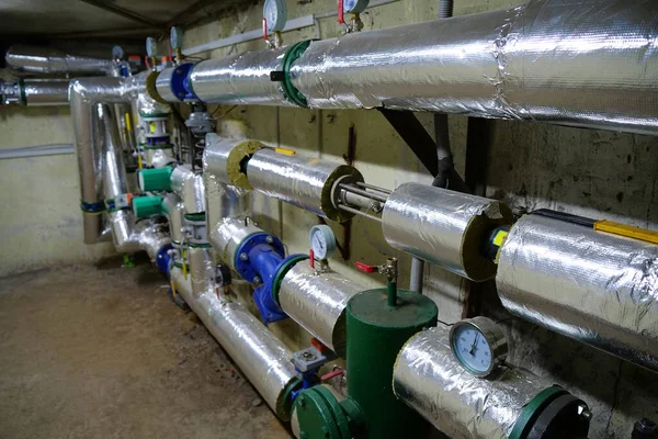 Heating Point Equipment Basement Residential Building — Stock Photo, Image