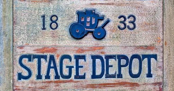 Stagecoach segno — Foto Stock