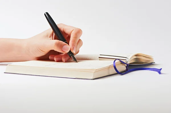 Hand with a pen — Stock Photo, Image