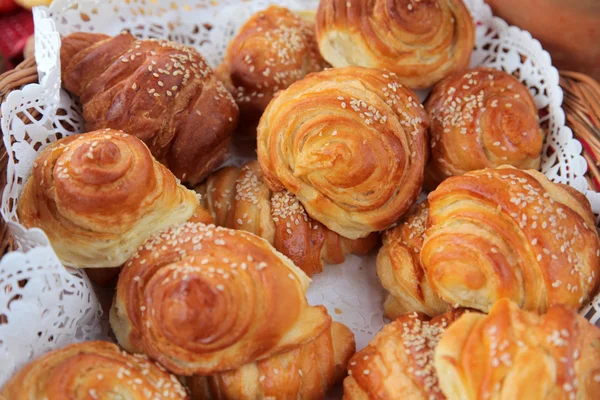 Taze ekmek ruloları — Stok fotoğraf