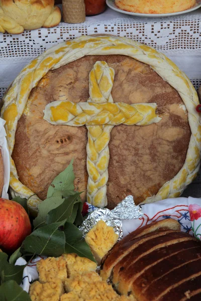 Delicious homemade Christmas bread — Stock Photo, Image