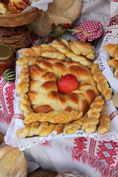 Lezzetli ev yapımı Noel ekmek — Stok fotoğraf