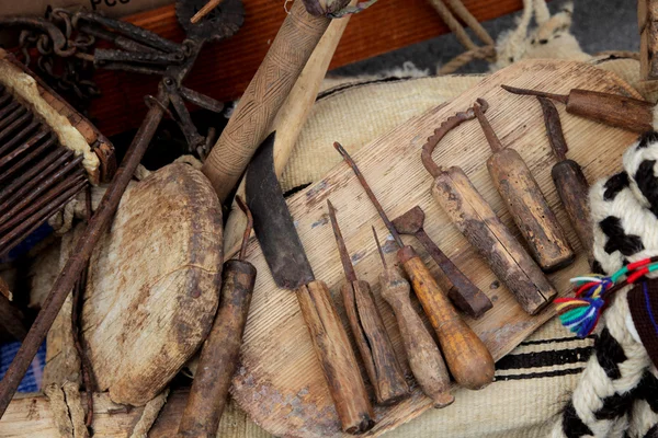 Colección de utensilios de cocina de madera — Foto de Stock