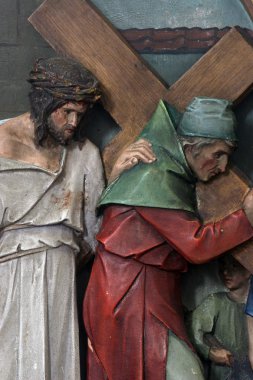 5th Stations of the Cross clipart