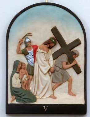 5th Stations of the Cross clipart
