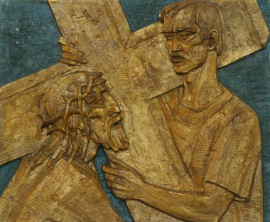 5th Station of the Cross clipart