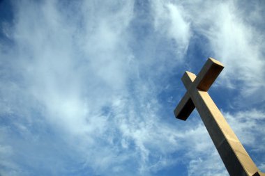 dubrovnik, Hırvatistan üstünde tepe üzerinde çapraz