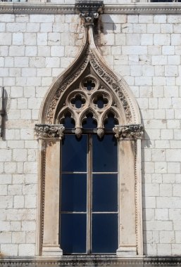 sponza Sarayı Gotik ve Rönesans tarzı Dubrovnik'in güzel pencere