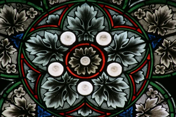 Gebrandschilderd glas, de kathedraal van zagreb — Stockfoto