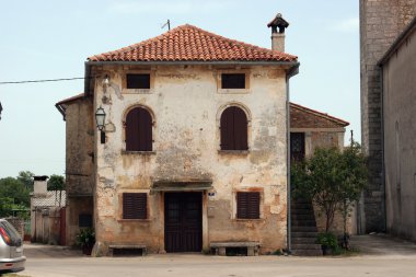 tipik kır evi Istria, Hırvatistan.