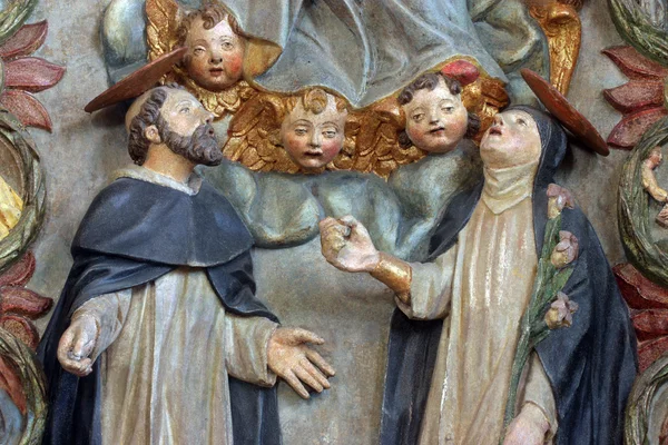 St. dominic och st. Katarina av siena — Stockfoto