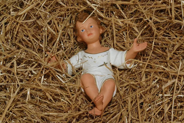 Dziecko postać Jezusa na Boże Narodzenie — Zdjęcie stockowe