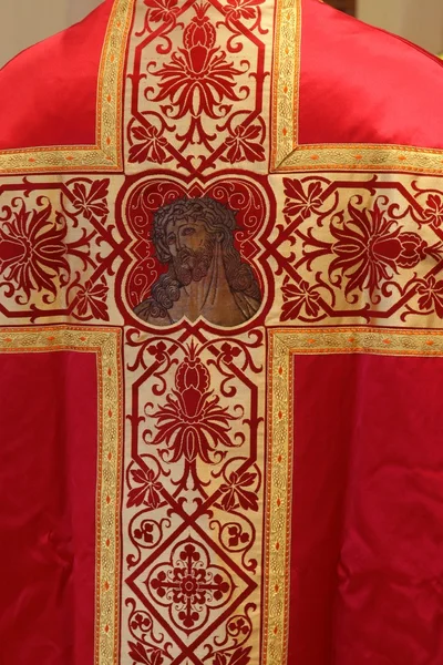 Golden embroidered Church vestments — Stock Photo, Image