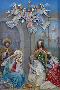 Nativity Scene, Adoration of the Magi clipart