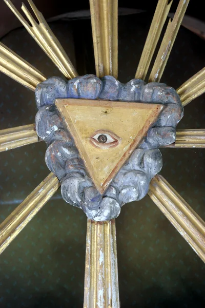 Símbolo religioso cristão - olho que tudo vê — Fotografia de Stock