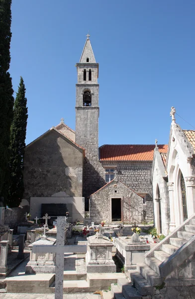 Kerk van onze Vrouwe van de engelen in orebic, Kroatië — Stockfoto