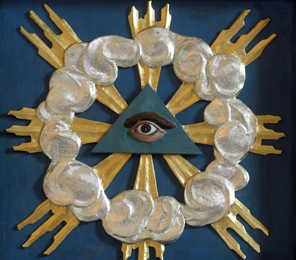 Christian religious symbol - all-seeing eye — Stock Photo, Image