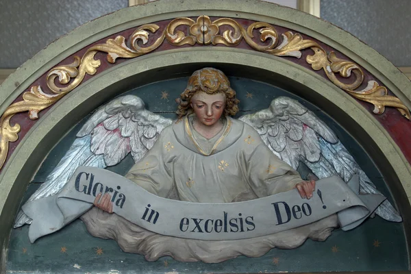 Heavenly angel att förklara "gloria in excelsis deo!" — Stockfoto