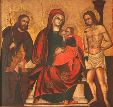 Meryem Ana ile bebek İsa, saint roch ve Aziz sebastian