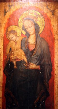 Madonna ve çocuk Aziz cosmas ve damian