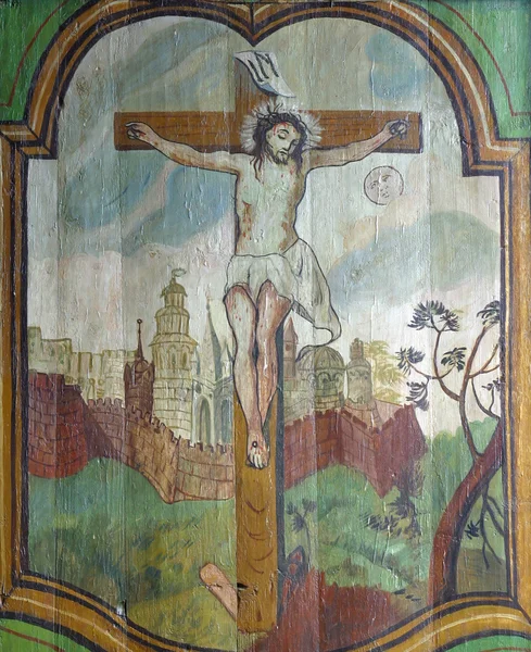 Jesus am Kreuz gekreuzigt — Stockfoto