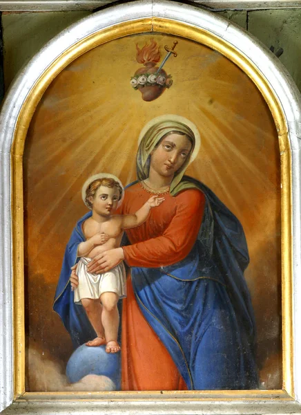 Blessed Virgin Mary with baby Jesus — Stock Photo, Image