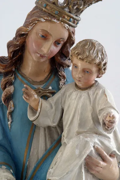 Jungfru Maria med jesus barnet — Stockfoto