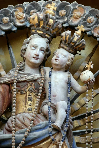 Velsignet Jomfru Maria med baby Jesus - Stock-foto