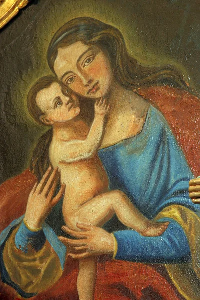 Heilige Maagd Maria met baby jesus — Stockfoto