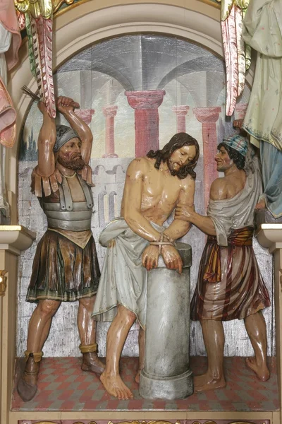 그리스도의 flagellation — 스톡 사진