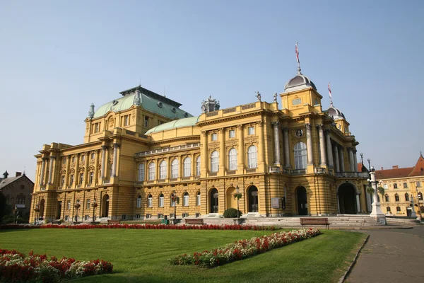 Teatro Nacional Croata - Zagreb, Croácia — Fotografia de Stock