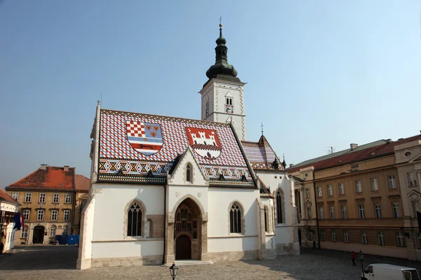 Zagreb - st. mark kerk — Stockfoto