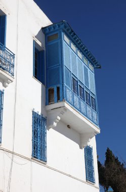 geleneksel sidi bou penceresinden dedi, Tunus