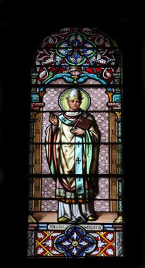 Papa'nın saint leo IX, vitray