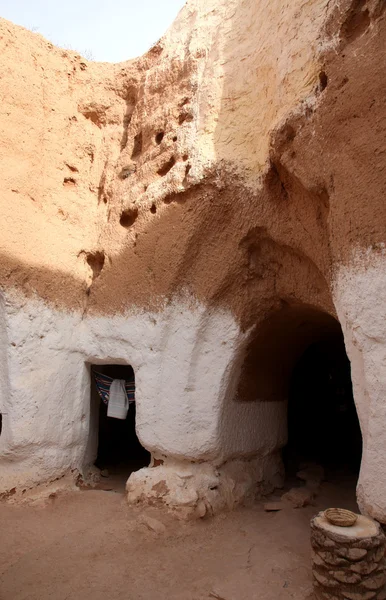 Grutas residenciais de troglodita em Matmata, Tunísia, África — Fotografia de Stock