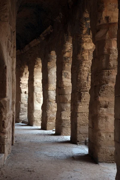 O anfiteatro em El-Jem, Tunísia — Fotografia de Stock