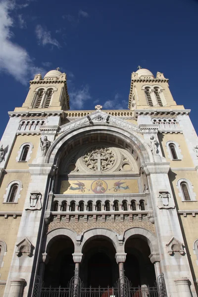 Die kathedrale von st vincent de paul, kathedrale in tunis — Stockfoto
