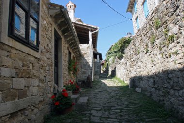 sokakta hum küçük şehirde dünya, Istra, Hırvatistan