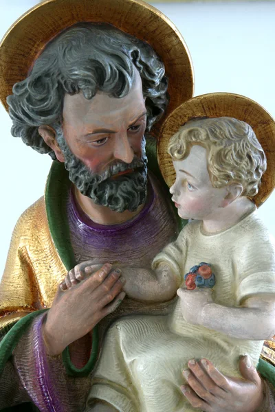 Άγιος Ιωσήφ με παιδί ο Ιησούς — Φωτογραφία Αρχείου