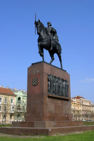 国王的雕像在克罗地亚萨格勒布食油 — 图库照片