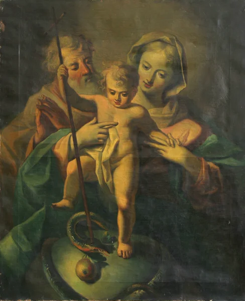 Heilige familie met baby jesus — Stockfoto