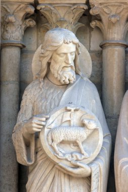 Saint john baptist, notre dame Katedrali, paris, Meryem ana portal