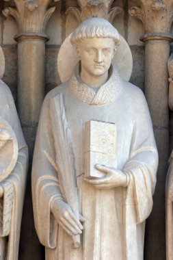 Aziz stephen, notre dame Katedrali, paris, Meryem ana portal